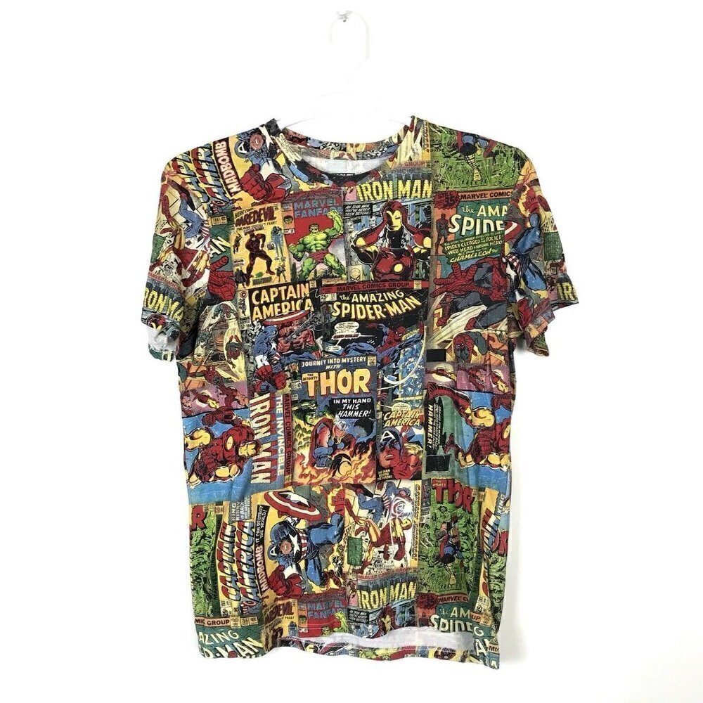 Marvel Eleven Paris Comic Superhero Shirt Mens size Medium